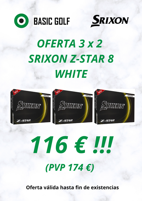 Oferta 3 x 2 Srixon ZSTAR 8 White Srixon